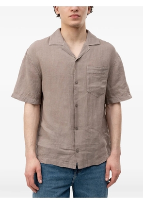 HUGO patch-pocket short-sleeve shirt - Brown