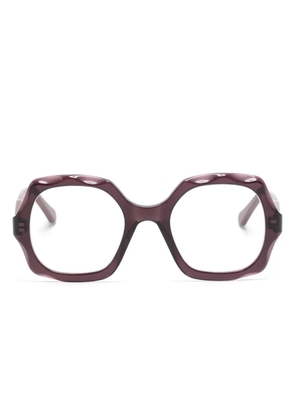 Chloé Eyewear geometric-frame glasses - Brown
