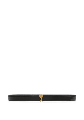 AMI Paris cowhide leather belt 25mm with Ami de Coeur buckle - Black
