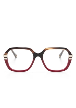 Chloé Eyewear ombré-effect oversize-frame glasses - Brown