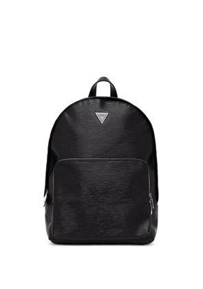 GUESS USA Milan textured logo-plaque backpack - Black