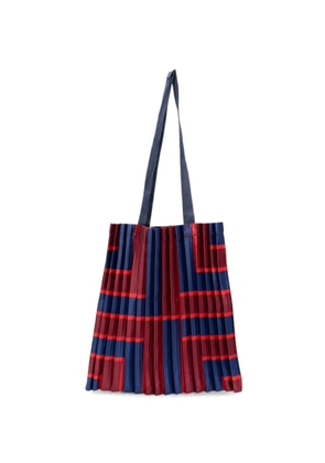MULTITUDES BAGS Stintino pleated checked shoulder bag - Blue