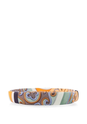 Hermès Pre-Owned graphic-print silk hairband - Green