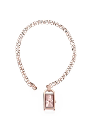 Invicta rectangular-frame 17.5mm necklace watch - Pink