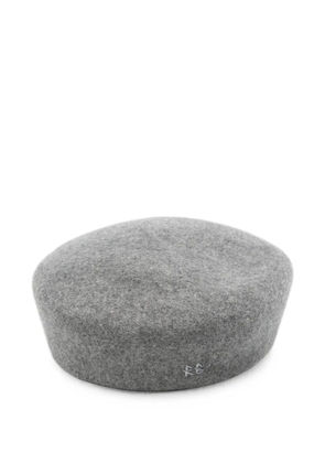 Ruslan Baginskiy logo-embroidered felt beret - Grey