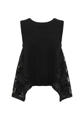 MeimeiJ lace-panelled sleeveless top - Black