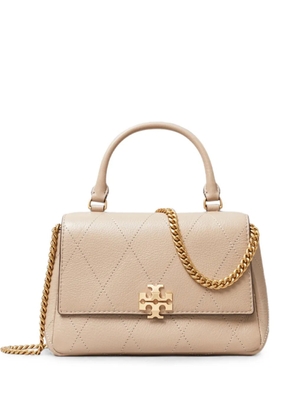 Tory Burch mini Charlie quilted crossbody bag - Neutrals