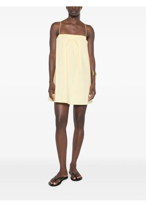 Matteau frill-trim mini dress - Yellow