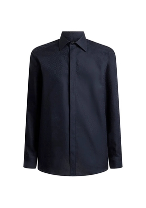 ETRO cotton jacquard shirt with medallion-motif - Blue