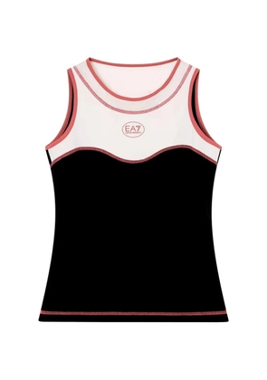 Ea7 Emporio Armani Tennis Pro logo-print panelled tank top - Black