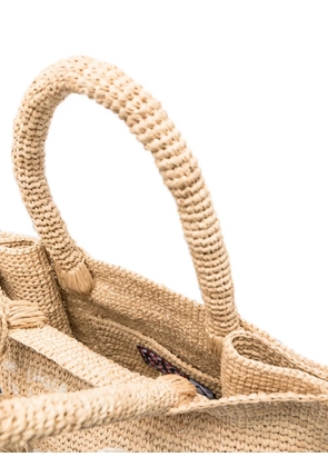 MC2 Saint Barth ruffle-trim embroidered-logo tote bag - Neutrals