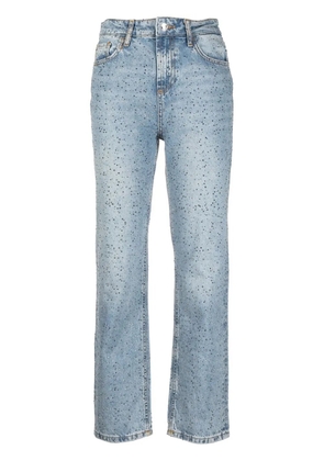 LIU JO rhinestone-embellished straight-leg jeans - Blue