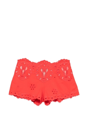 Retrofete Caliane broderie anglaise shorts - Red