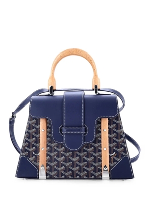 Goyard Pre-Owned Saigon Top Handle Bag Coated Canvas with Leather PM satchel - Blue