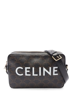 Celine Pre-Owned 2000s medium Triomphe logo messenger bag - Black