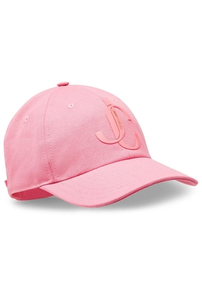 Jimmy Choo Paxy logo-appliquéd baseball cap - Pink