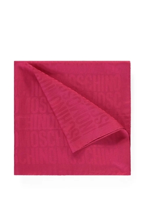 Moschino logo-jacquard silk scarf - Pink