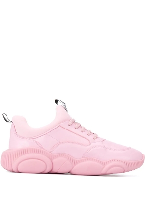 Moschino leather Teddy sneakers - Pink