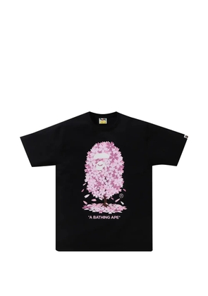 A BATHING APE® floral-print T-shirt - Black