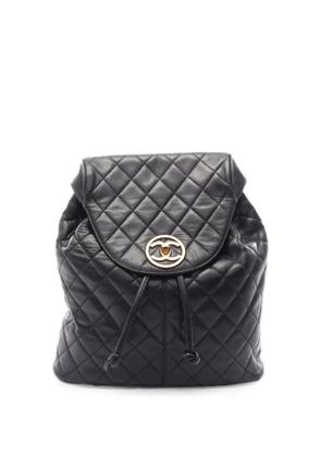 CHANEL Pre-Owned 1991-1994 Matelassé lambskin backpack - Black