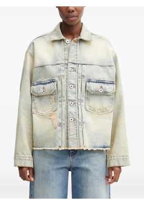Kenzo distressed-frayed denim jacket - Blue