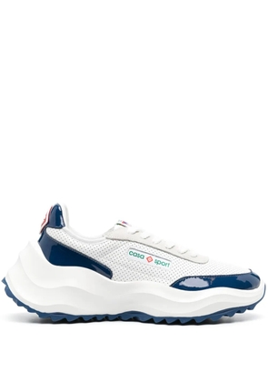 Casablanca logo-patch lace-up sneakers - White