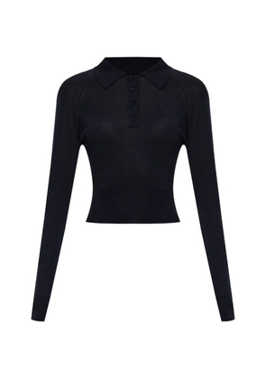 Givenchy logo-embroidered polo top - Blue