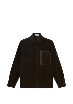 Stone Island cotton logo-patch shirt - Brown