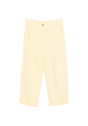 VICOLO pleated-design trousers - Yellow