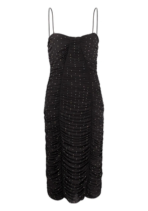 ROTATE BIRGER CHRISTENSEN crystal-embellishment ruched dress - Black