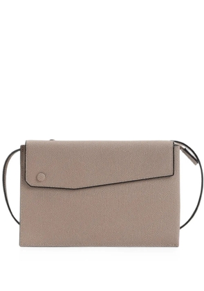 Valextra Pocket grain-leather crossbody bag - Neutrals
