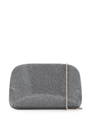 Giorgio Armani crystal-embellished chain-strap clutch bag - Grey