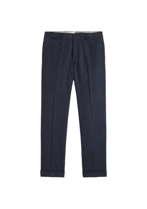 Ralph Lauren RRL pinstripe-pattern cuffed trousers - Blue