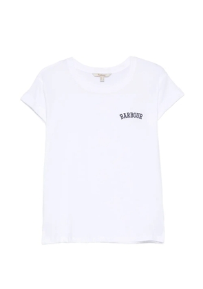 Barbour logo-embroidered T-shirt - White