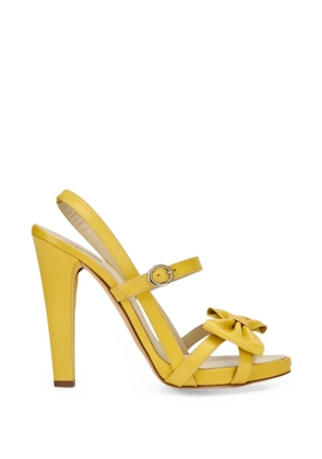 Moschino bow-detail buckle-strap sandals - Yellow