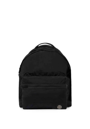 Stone Island Compass logo-patch nylon metal backpack - Black