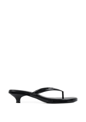 Karl Lagerfeld logo-print kitten-heel flip-flops - Black