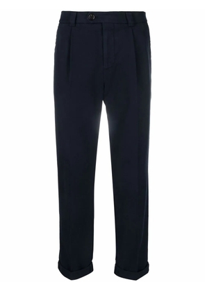 Brunello Cucinelli straight-leg cotton trousers - Blue