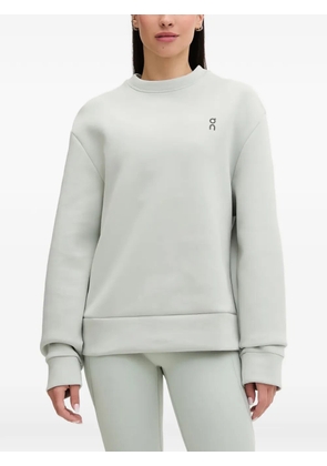 On logo-print relaxed fit sweatshirt - Green