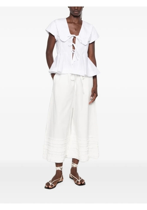 GANNI ruffled-collar blouse - White
