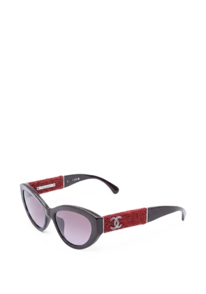 CHANEL Pre-Owned 1986-1988 CC cat-eye sunglasses - Brown