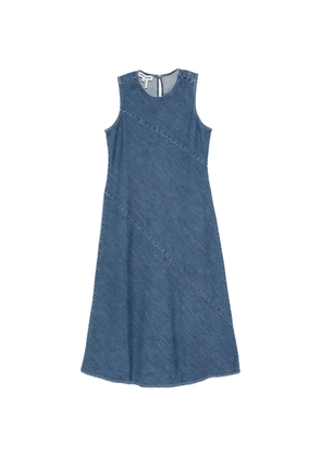 DKNY seam-detail sleeveless midi dress - Blue