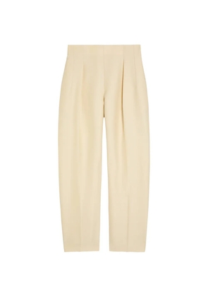 KHAITE Somera pleated pressed-crease trousers - Neutrals