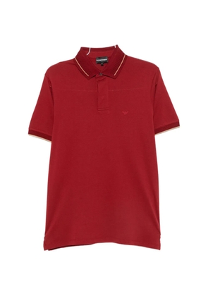 Emporio Armani contrast-trim logo-embroidered polo shirt
