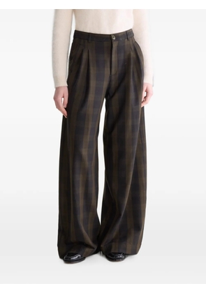 Bellerose Volkert check-pattern wide-leg trousers - Blue