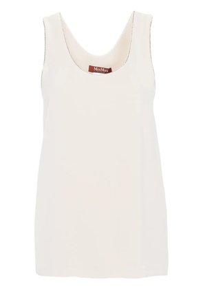 Max Mara crystal-embellished top - Neutrals