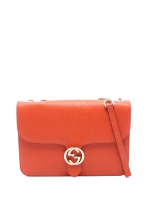 Gucci Pre-Owned 2000-2015 Medium Dollar Calfskin Interlocking G crossbody bag - Orange