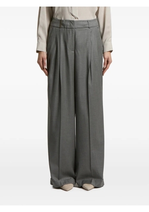 Peserico pleated twill trousers - Grey