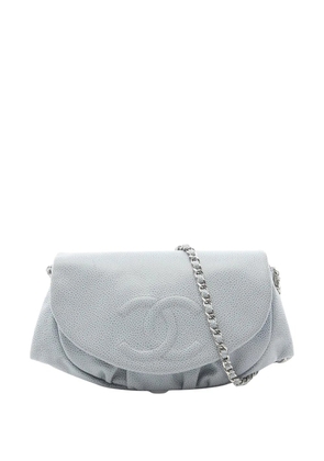 CHANEL Pre-Owned 2012-2013 CC Caviar Half Moon Wallet on Chain crossbody bag - Blue