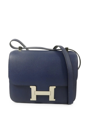 Hermès Pre-Owned 24 Constance leather shoulder bag - Blue